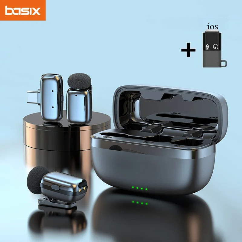 Wireless Charger - Беспроводной петличный микрофон с зарядным кейсом,